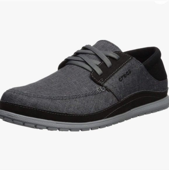 CROCS Other - Crocs Santa Cruz Playa Men's Lace Up Casual Shoes Black/Grey Size 11